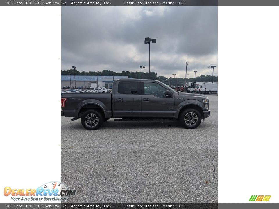 2015 Ford F150 XLT SuperCrew 4x4 Magnetic Metallic / Black Photo #4