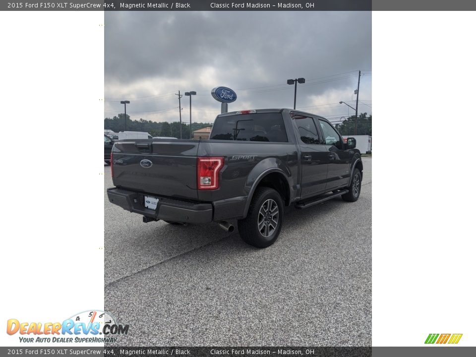 2015 Ford F150 XLT SuperCrew 4x4 Magnetic Metallic / Black Photo #5