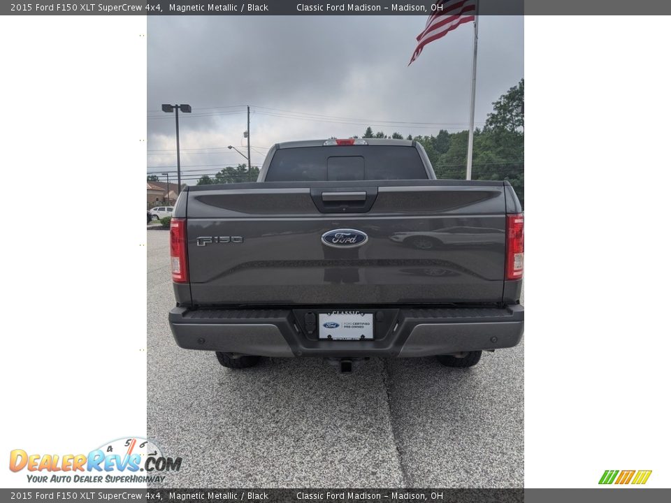 2015 Ford F150 XLT SuperCrew 4x4 Magnetic Metallic / Black Photo #6