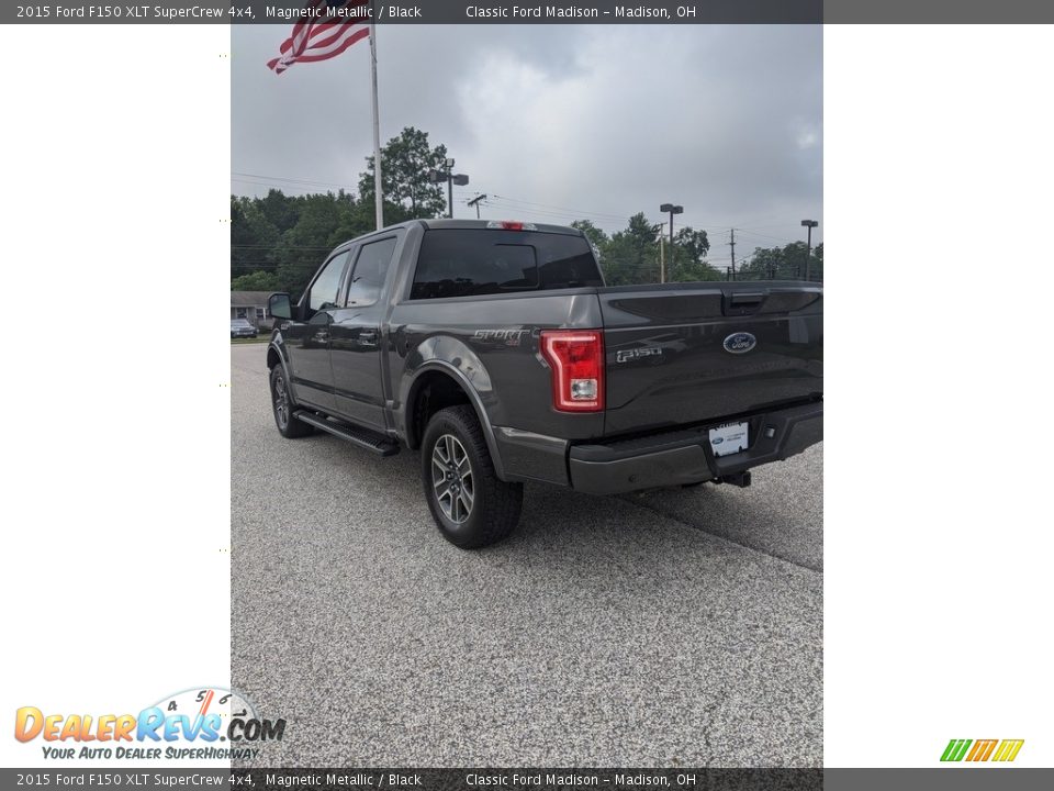 2015 Ford F150 XLT SuperCrew 4x4 Magnetic Metallic / Black Photo #7