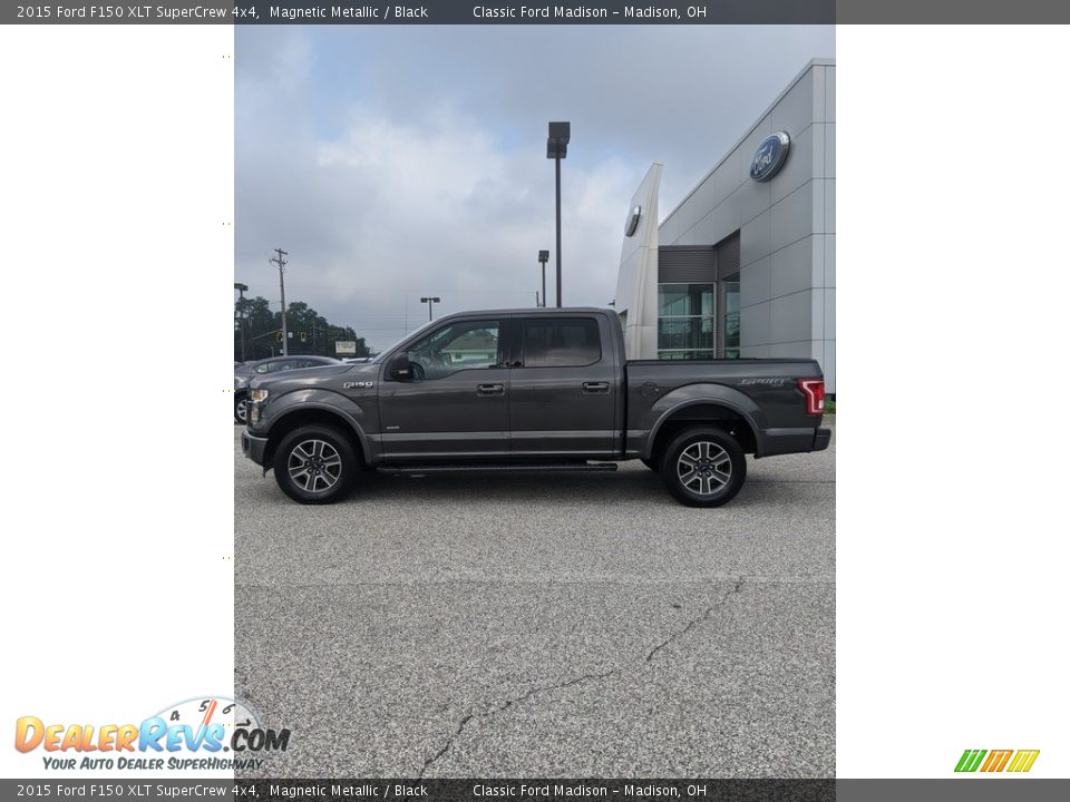2015 Ford F150 XLT SuperCrew 4x4 Magnetic Metallic / Black Photo #8