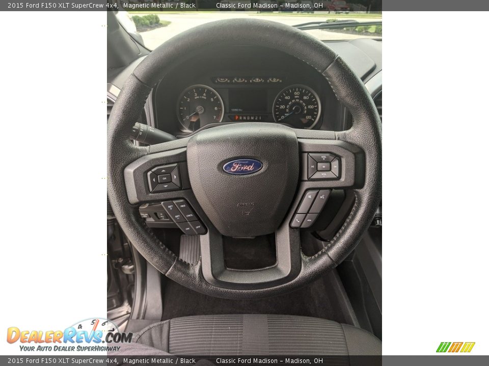 2015 Ford F150 XLT SuperCrew 4x4 Magnetic Metallic / Black Photo #9