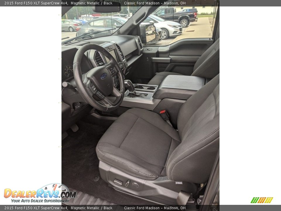2015 Ford F150 XLT SuperCrew 4x4 Magnetic Metallic / Black Photo #11