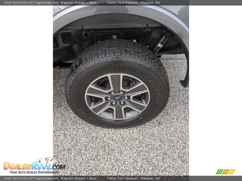 2015 Ford F150 XLT SuperCrew 4x4 Magnetic Metallic / Black Photo #14