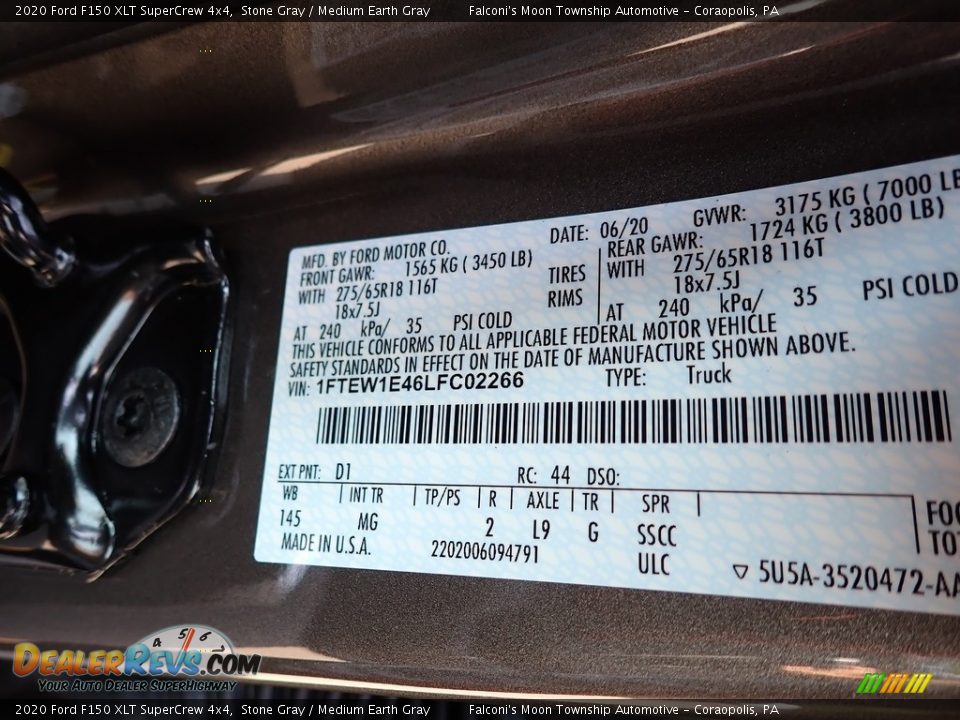 2020 Ford F150 XLT SuperCrew 4x4 Stone Gray / Medium Earth Gray Photo #11