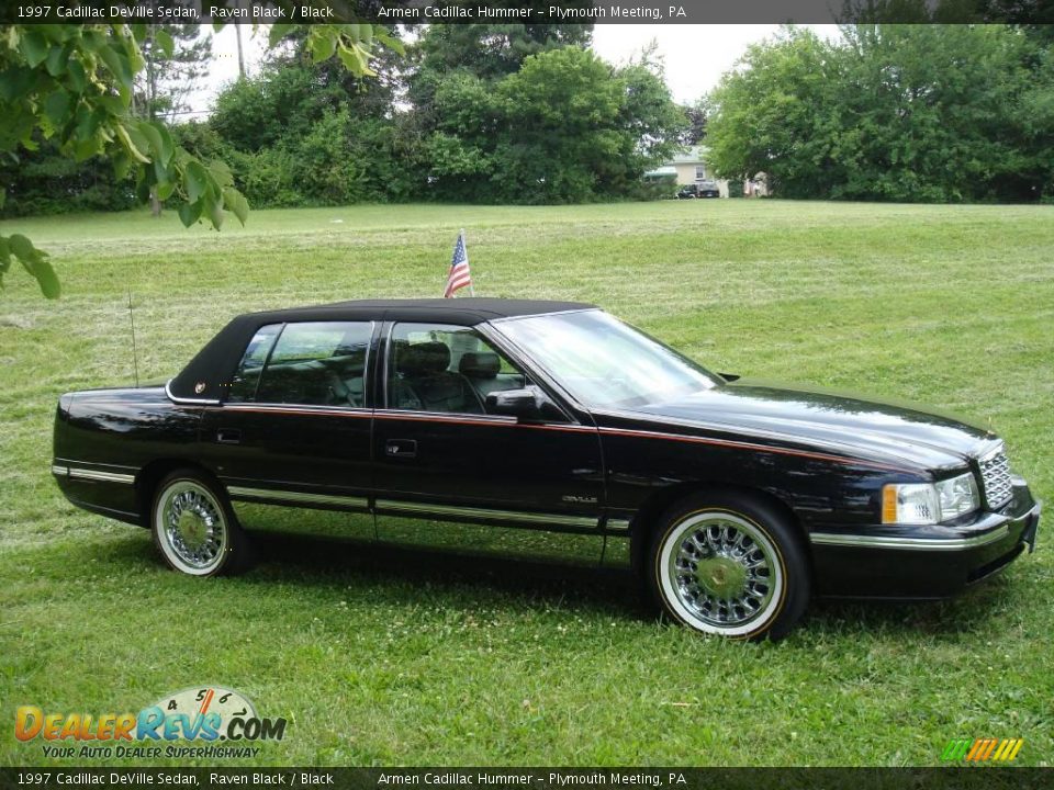 1997 Cadillac DeVille Sedan Raven Black / Black Photo #2