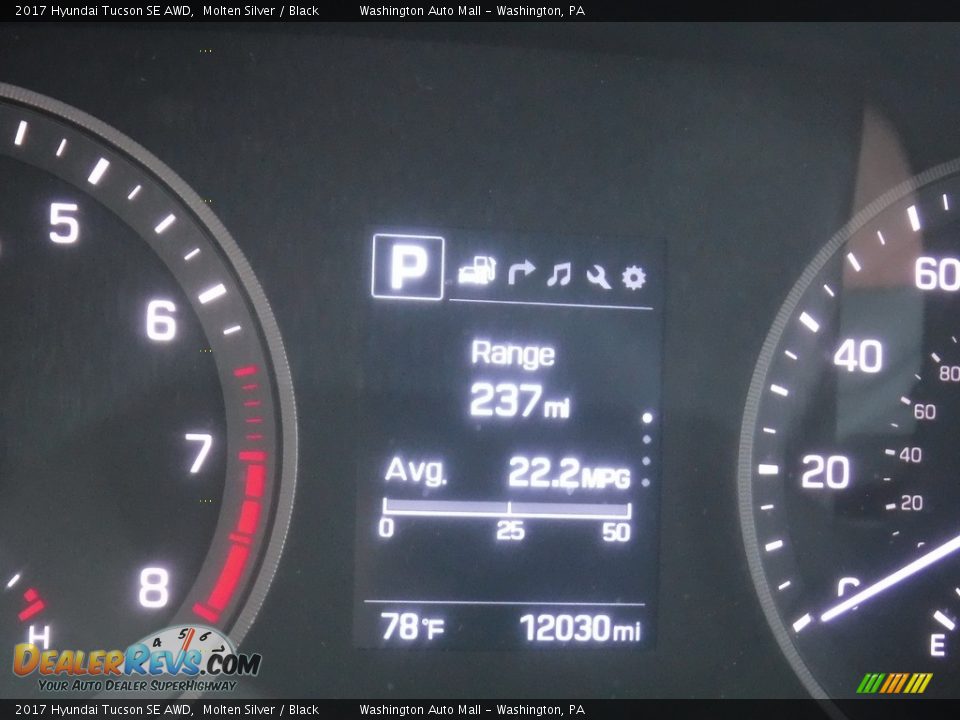 2017 Hyundai Tucson SE AWD Molten Silver / Black Photo #30