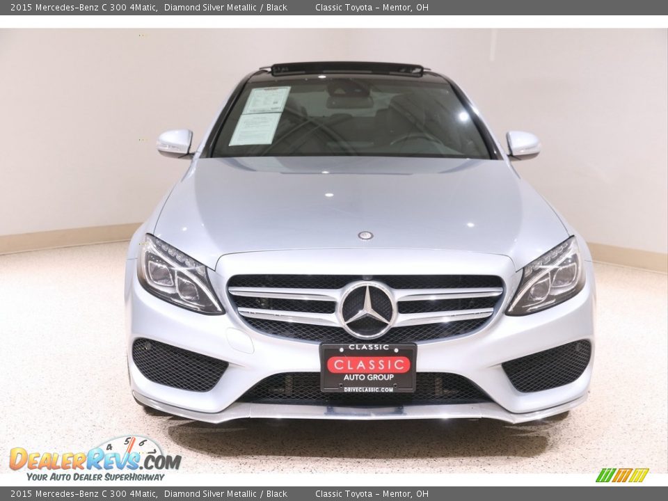 2015 Mercedes-Benz C 300 4Matic Diamond Silver Metallic / Black Photo #2