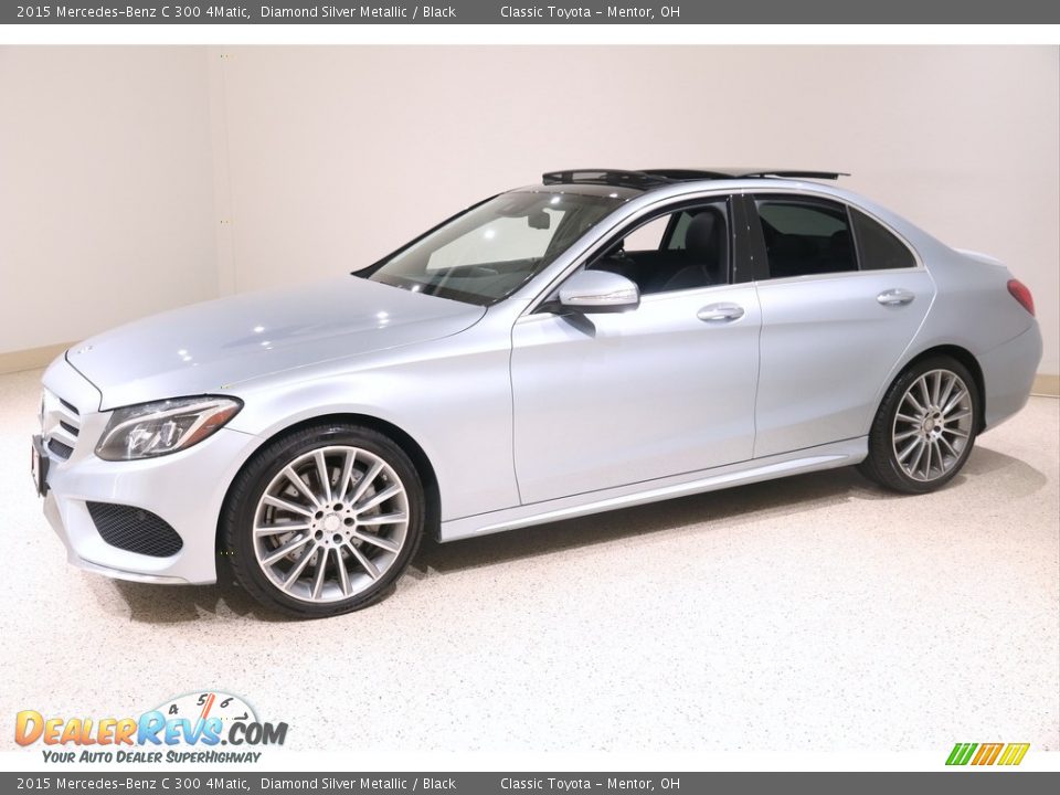 2015 Mercedes-Benz C 300 4Matic Diamond Silver Metallic / Black Photo #3