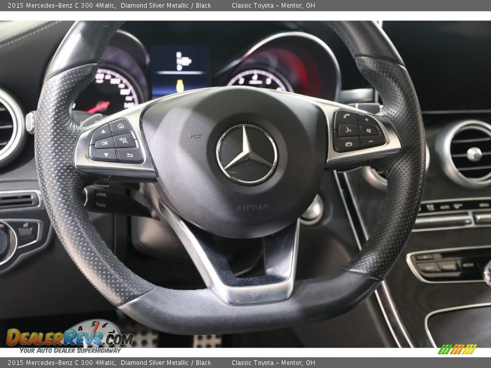2015 Mercedes-Benz C 300 4Matic Diamond Silver Metallic / Black Photo #7
