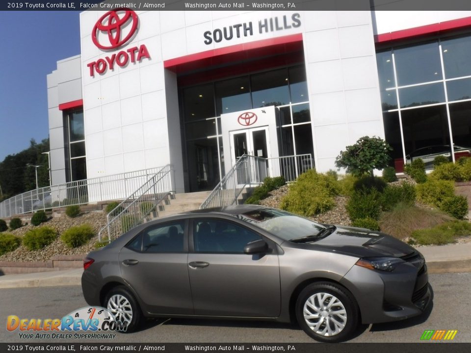 2019 Toyota Corolla LE Falcon Gray metallic / Almond Photo #2