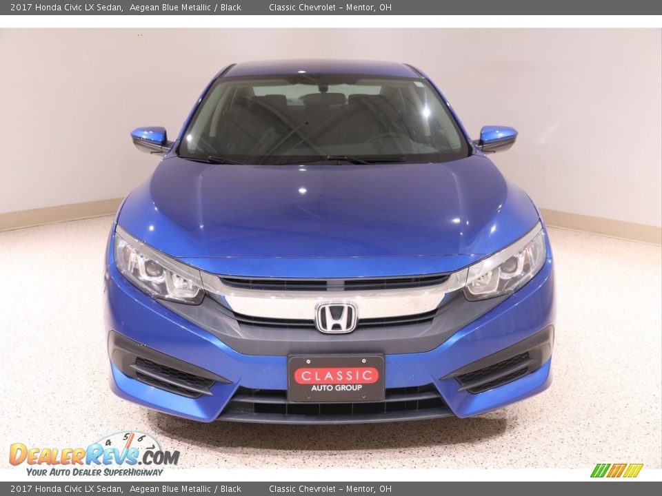 2017 Honda Civic LX Sedan Aegean Blue Metallic / Black Photo #2