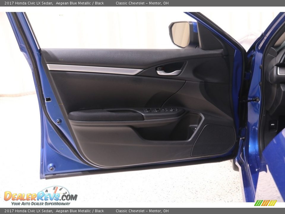 2017 Honda Civic LX Sedan Aegean Blue Metallic / Black Photo #4