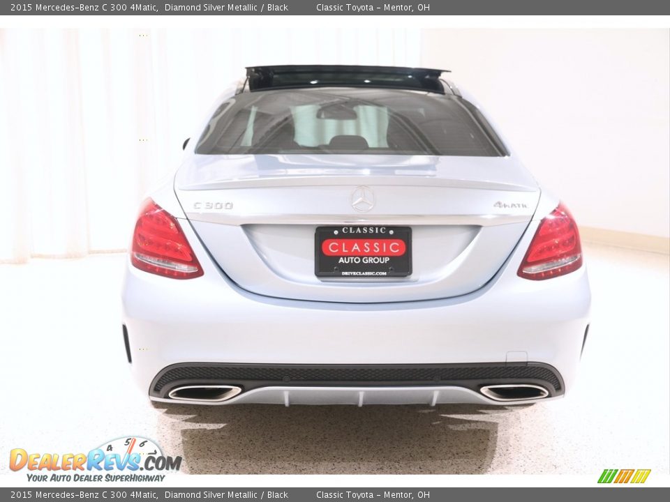 2015 Mercedes-Benz C 300 4Matic Diamond Silver Metallic / Black Photo #17