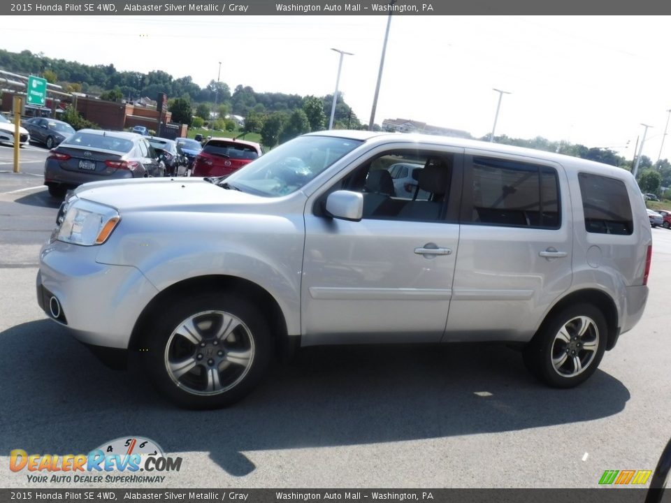 2015 Honda Pilot SE 4WD Alabaster Silver Metallic / Gray Photo #7