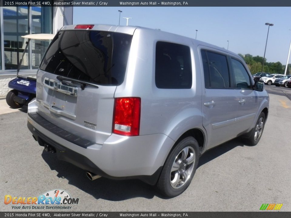 2015 Honda Pilot SE 4WD Alabaster Silver Metallic / Gray Photo #9