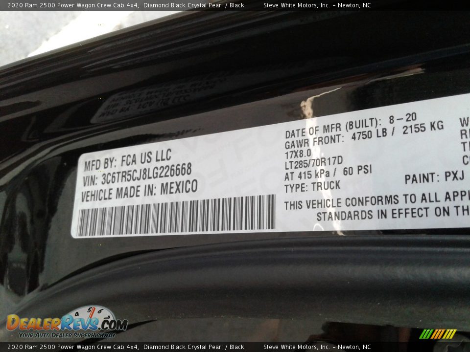 2020 Ram 2500 Power Wagon Crew Cab 4x4 Diamond Black Crystal Pearl / Black Photo #28