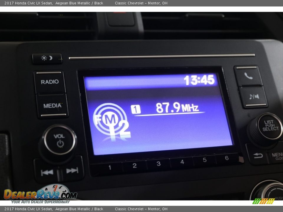 2017 Honda Civic LX Sedan Aegean Blue Metallic / Black Photo #10