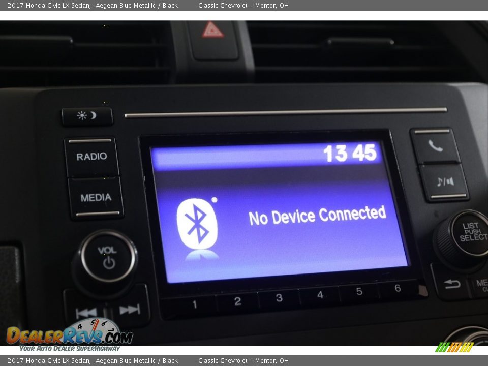 2017 Honda Civic LX Sedan Aegean Blue Metallic / Black Photo #11