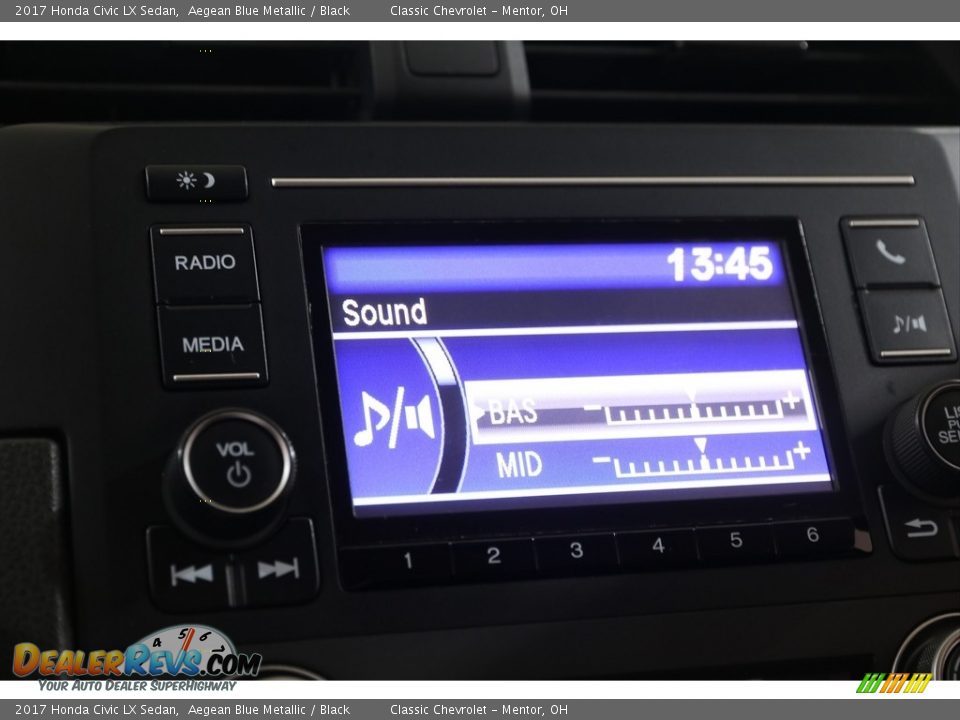 2017 Honda Civic LX Sedan Aegean Blue Metallic / Black Photo #13