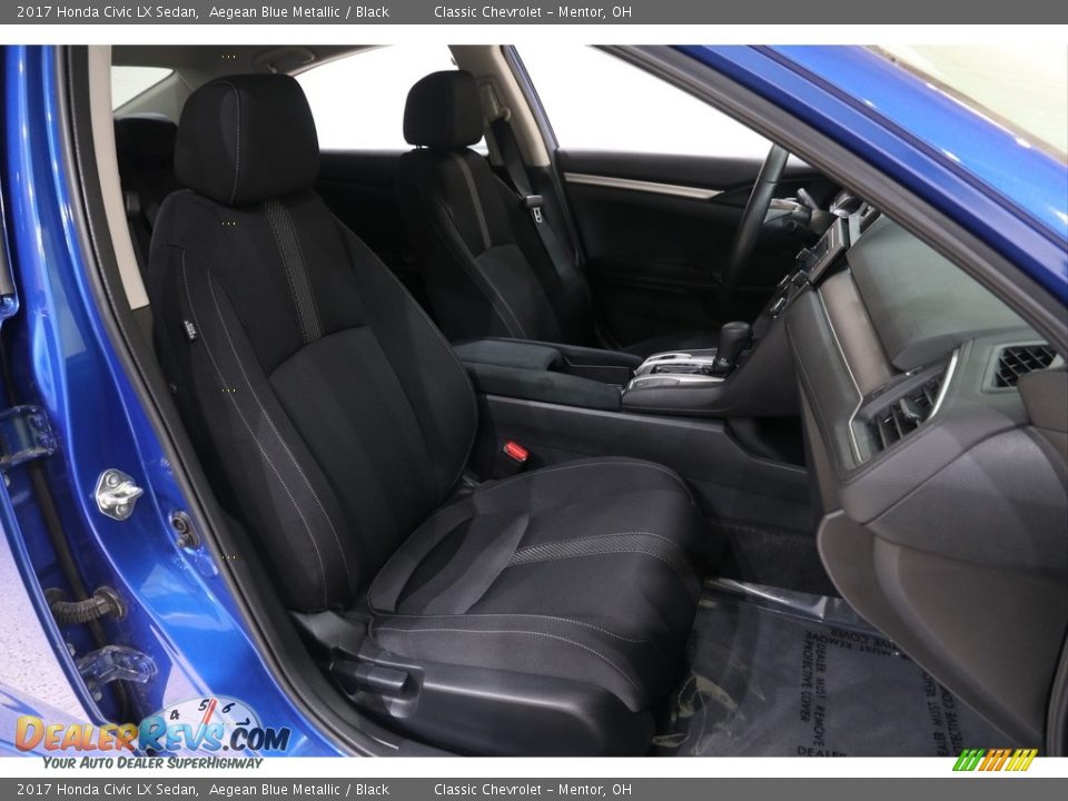2017 Honda Civic LX Sedan Aegean Blue Metallic / Black Photo #15