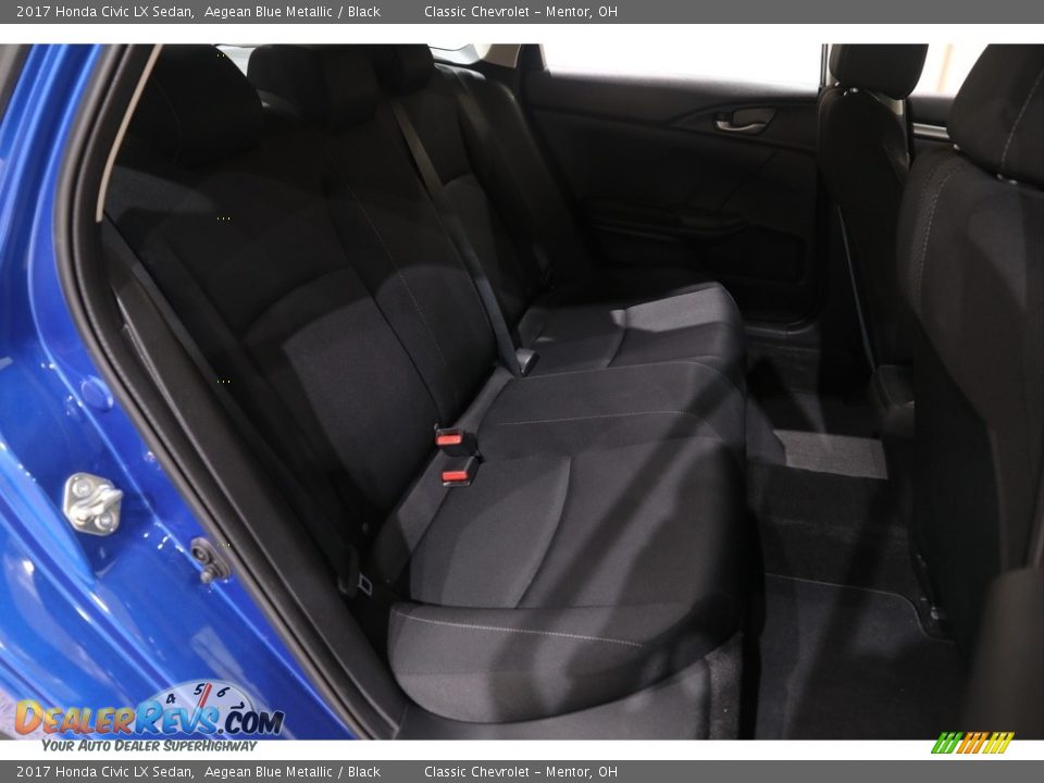 2017 Honda Civic LX Sedan Aegean Blue Metallic / Black Photo #16