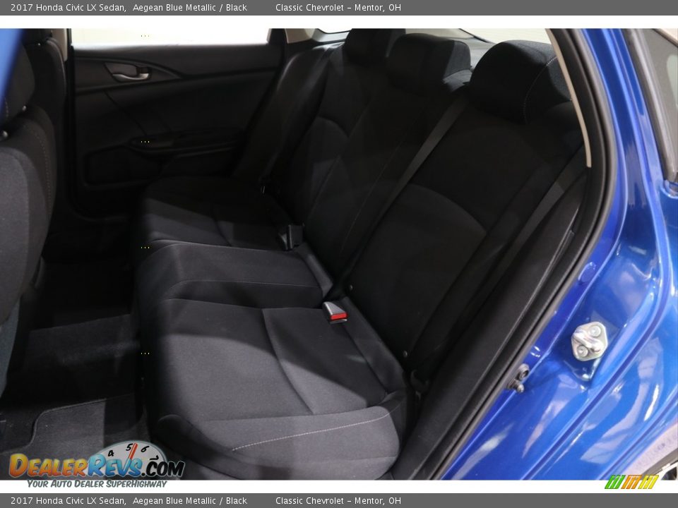 2017 Honda Civic LX Sedan Aegean Blue Metallic / Black Photo #17