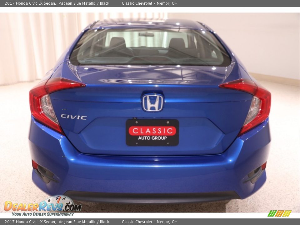 2017 Honda Civic LX Sedan Aegean Blue Metallic / Black Photo #18
