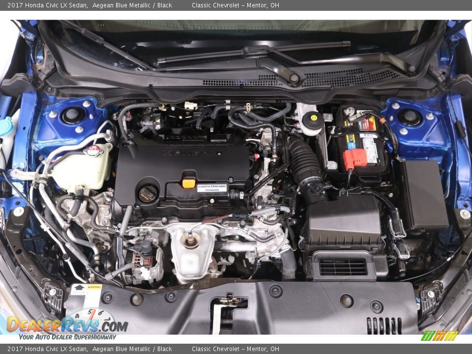 2017 Honda Civic LX Sedan Aegean Blue Metallic / Black Photo #19