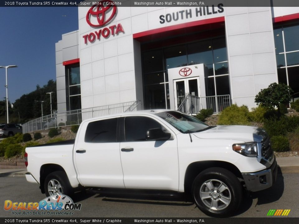 2018 Toyota Tundra SR5 CrewMax 4x4 Super White / Graphite Photo #2