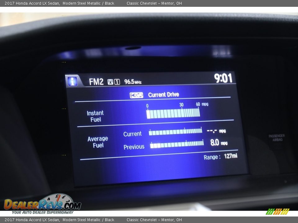 2017 Honda Accord LX Sedan Modern Steel Metallic / Black Photo #11