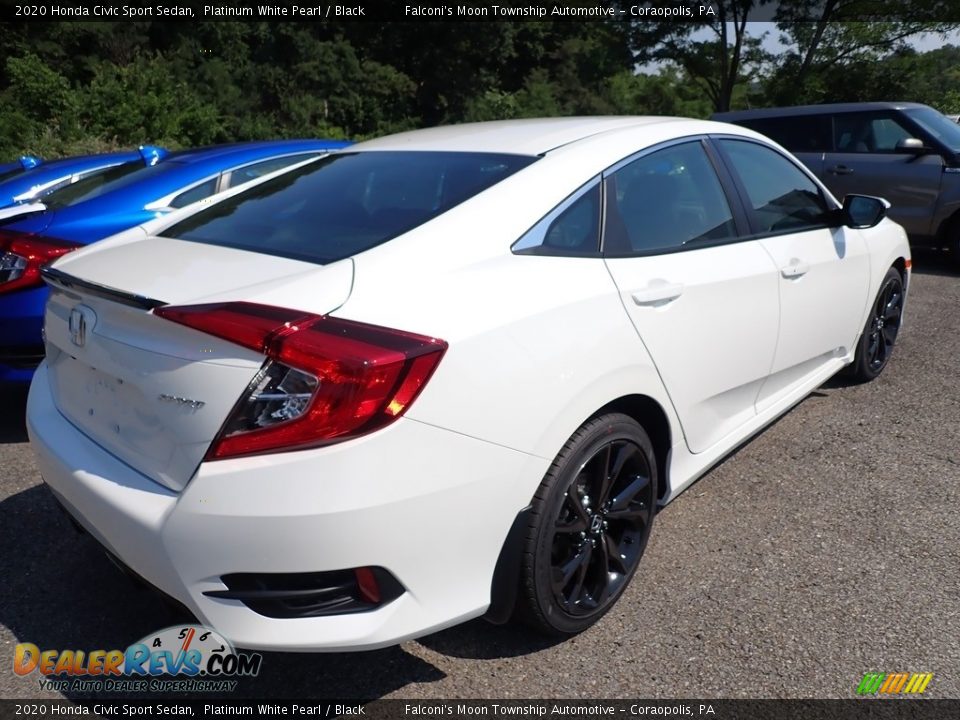 2020 Honda Civic Sport Sedan Platinum White Pearl / Black Photo #5