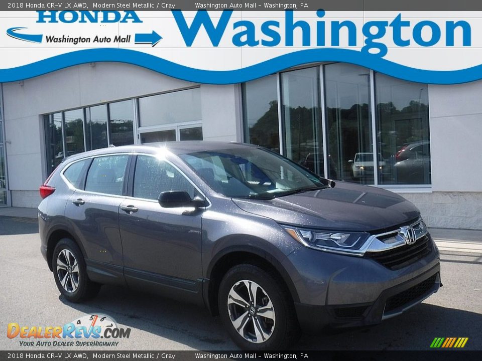 2018 Honda CR-V LX AWD Modern Steel Metallic / Gray Photo #1