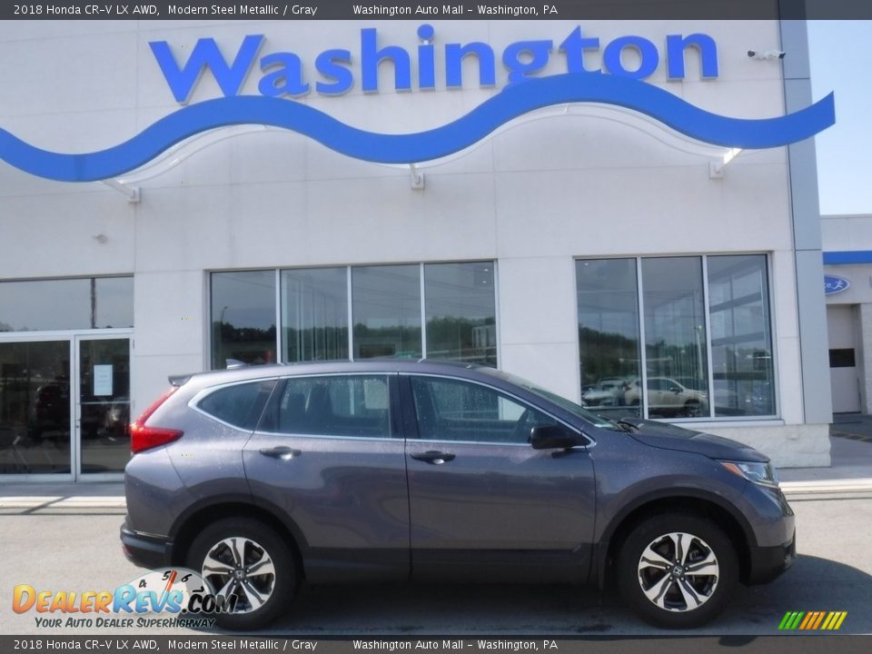 2018 Honda CR-V LX AWD Modern Steel Metallic / Gray Photo #2