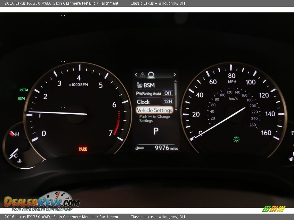 2016 Lexus RX 350 AWD Gauges Photo #8