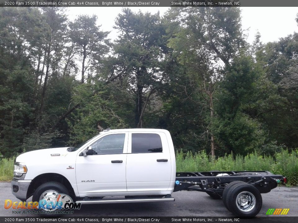 2020 Ram 3500 Tradesman Crew Cab 4x4 Chassis Bright White / Black/Diesel Gray Photo #1
