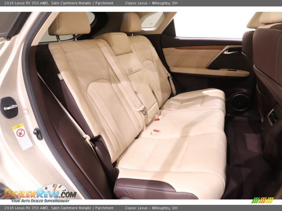 Rear Seat of 2016 Lexus RX 350 AWD Photo #19