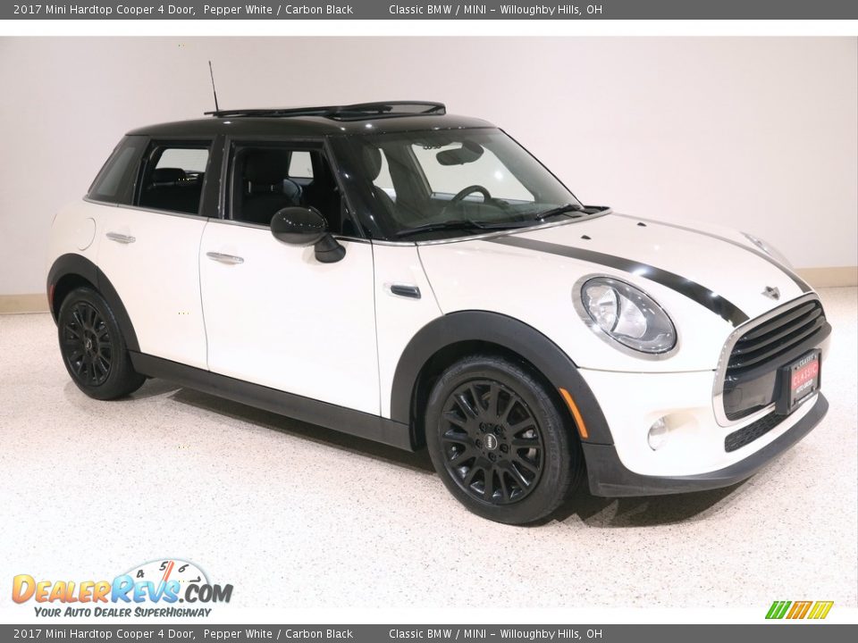 2017 Mini Hardtop Cooper 4 Door Pepper White / Carbon Black Photo #1