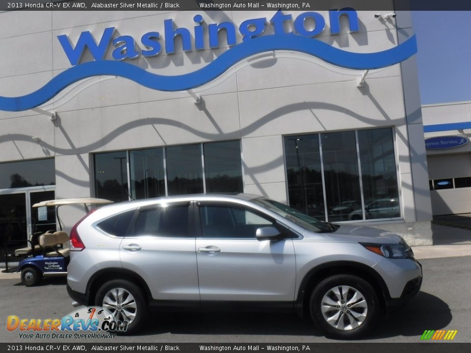 2013 Honda CR-V EX AWD Alabaster Silver Metallic / Black Photo #2