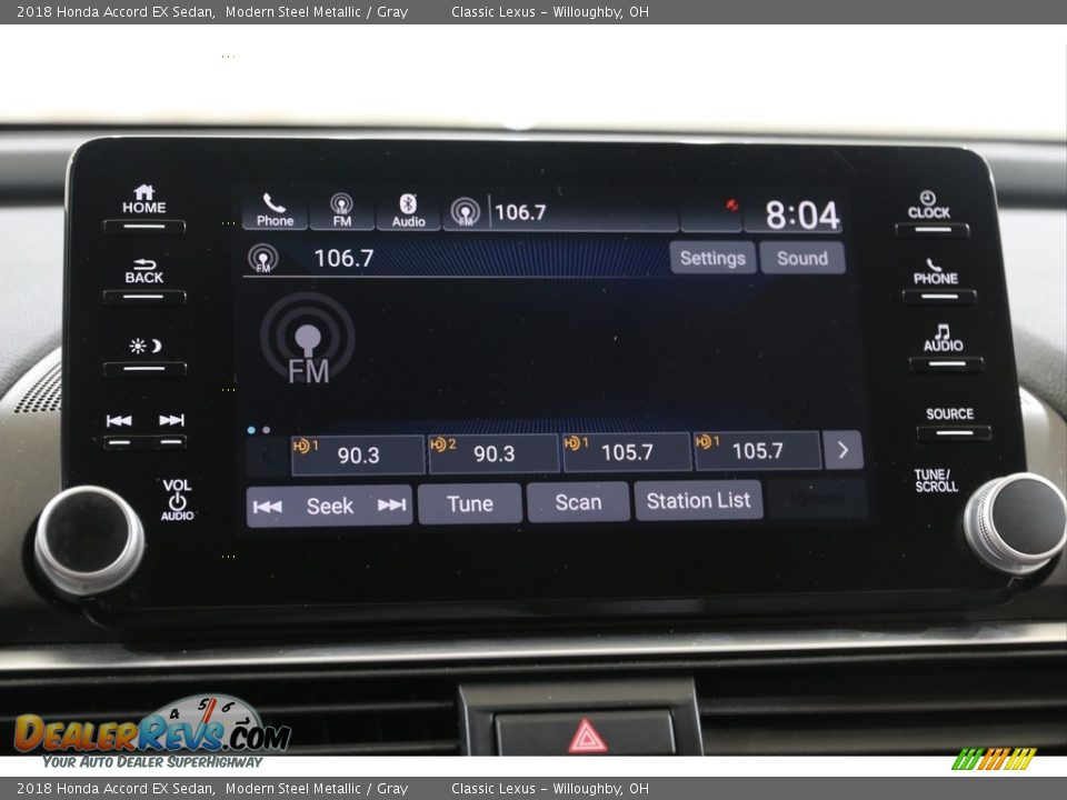 2018 Honda Accord EX Sedan Modern Steel Metallic / Gray Photo #12