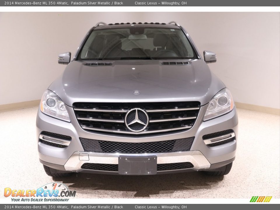 2014 Mercedes-Benz ML 350 4Matic Paladium Silver Metallic / Black Photo #2