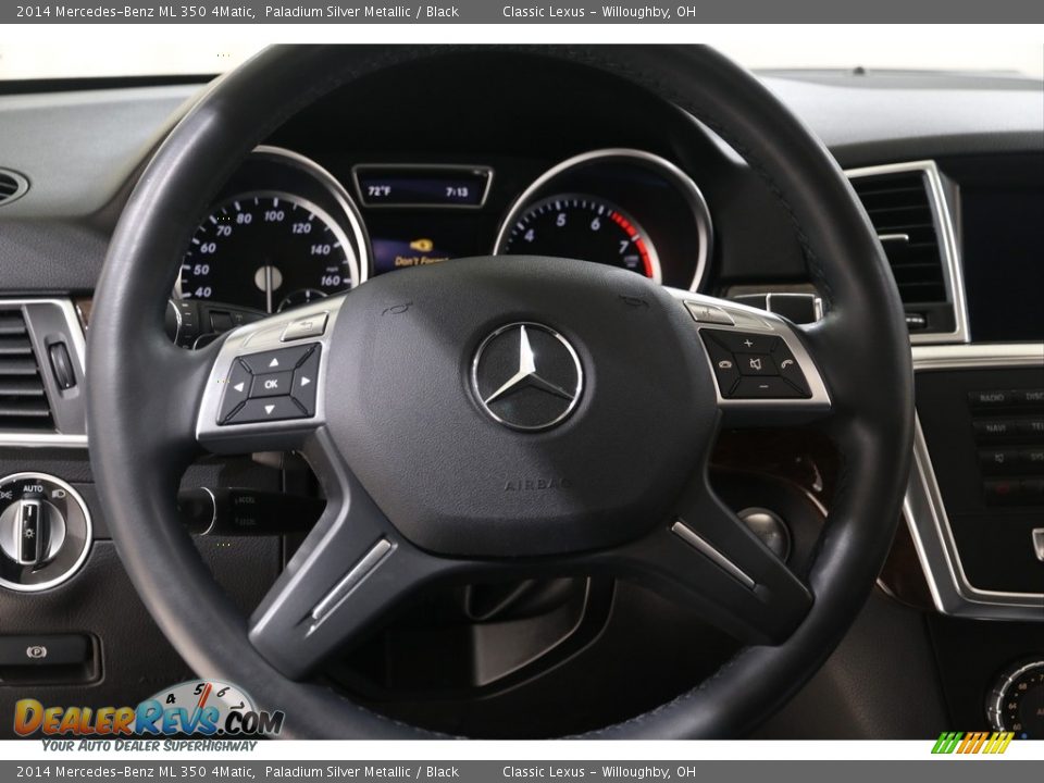 2014 Mercedes-Benz ML 350 4Matic Paladium Silver Metallic / Black Photo #6