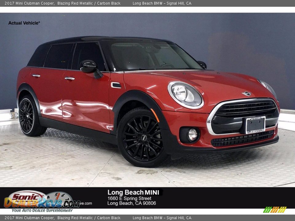 2017 Mini Clubman Cooper Blazing Red Metallic / Carbon Black Photo #1