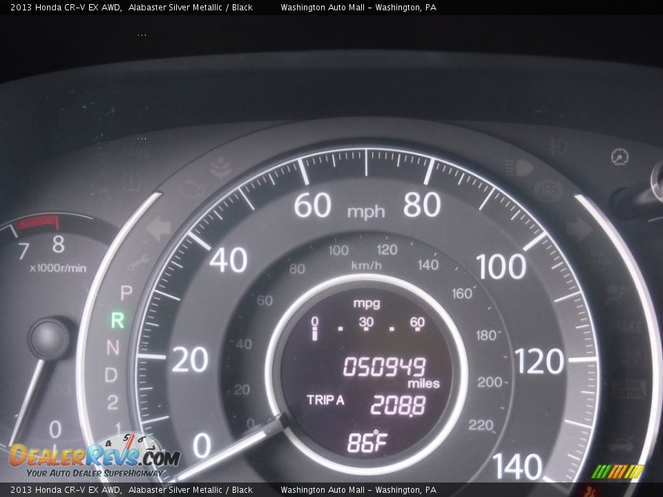2013 Honda CR-V EX AWD Alabaster Silver Metallic / Black Photo #28