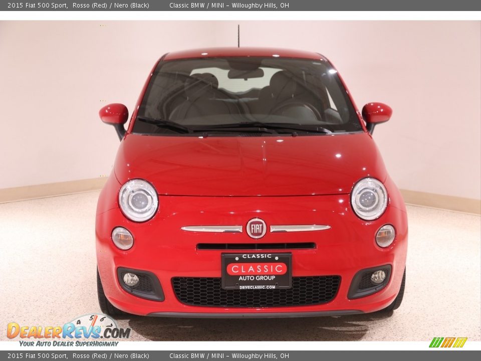 2015 Fiat 500 Sport Rosso (Red) / Nero (Black) Photo #2