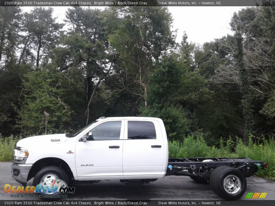 Bright White 2020 Ram 3500 Tradesman Crew Cab 4x4 Chassis Photo #1