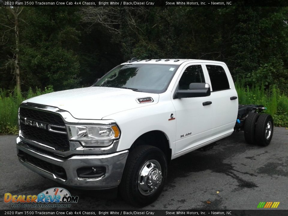 2020 Ram 3500 Tradesman Crew Cab 4x4 Chassis Bright White / Black/Diesel Gray Photo #2