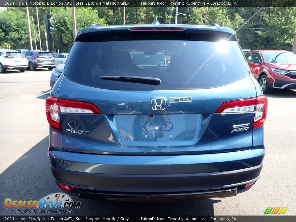 2021 Honda Pilot Special Edition AWD Steel Sapphire Metallic / Gray Photo #3
