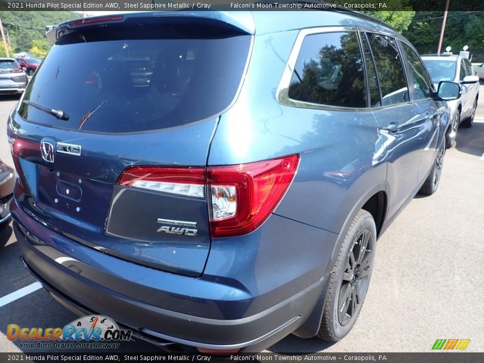2021 Honda Pilot Special Edition AWD Steel Sapphire Metallic / Gray Photo #4