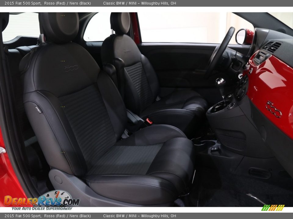 2015 Fiat 500 Sport Rosso (Red) / Nero (Black) Photo #14